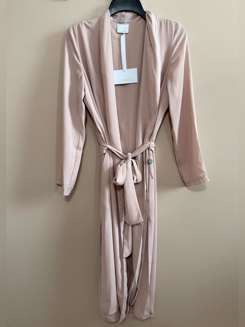 NWT Merci Italia Lightweight Ballet Pink Robe -  Made in Italy (Women's) Sz M